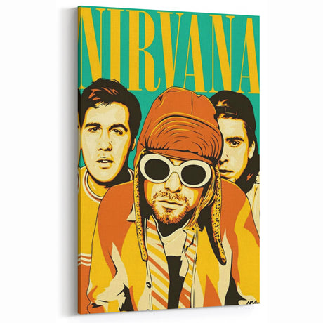 Nirvana Retro Poster – Iconic 90s Band Art Print