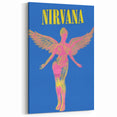 Nirvana Angel Poster - Retro Neon Aesthetic - Vintage Rock Art Print