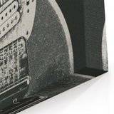 Nirvana Guitar Poster - Retro Black and White Art - Vintage Rock Print