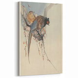 Vintage Animal Art - Birds Perched on Blossom Branch - Retro Animal Prints