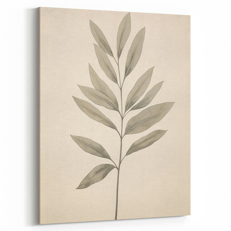 Vintage Botanical Art Prints – Leafy Branch Illustration – Elegant Wall Decor
