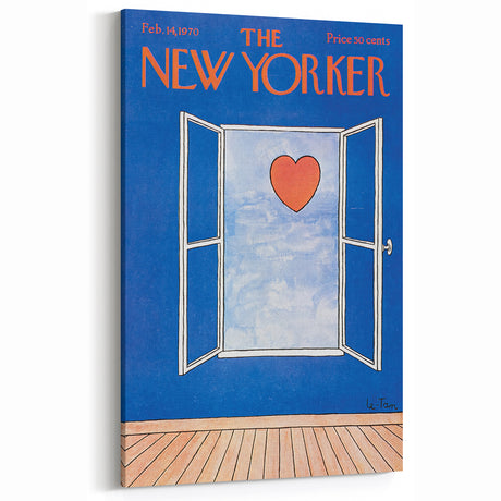 Vintage New Yorker Poster – Heart in the Window Art Print