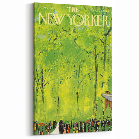 Vintage New Yorker Poster - Wedding Celebration in the Park