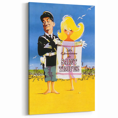 Retro Cinema Art 1960s – Le Gendarme de Saint-Tropez Vintage Poster