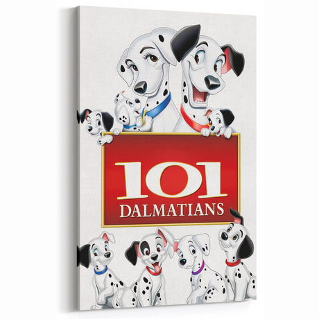 Retro Cinema Art 1960s 101 Dalmatians Vintage Disney Movie Poster
