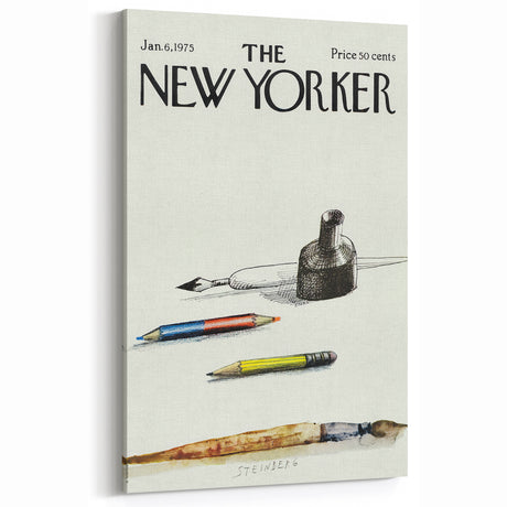 Vintage New Yorker Poster - Classic Illustrations with Pencils & Ink