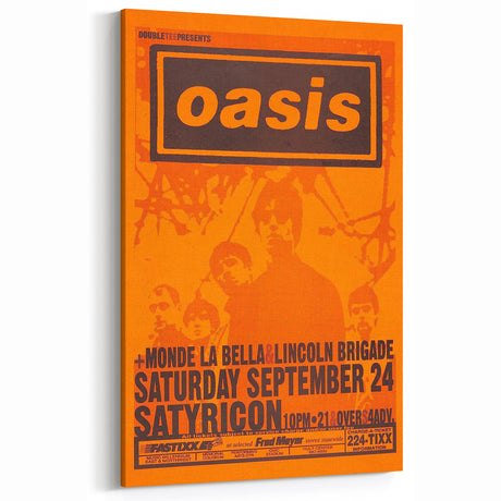 Oasis Concert Poster - Retro Art for Britpop Fans