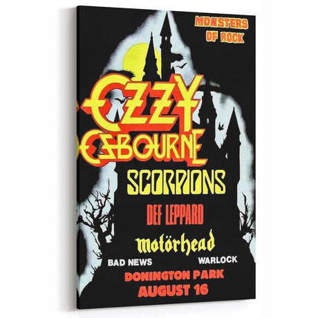 Ozzy Osbourne Monsters of Rock Poster - Retro Heavy Metal Art