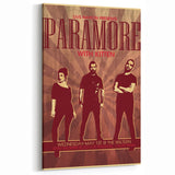 Paramore Concert Poster - Retro Indie Rock Art for Fans