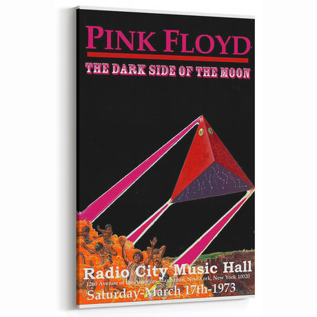 Pink Floyd Dark Side of the Moon 1973 Retro Poster - Radio City Music Hall