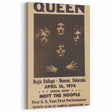 Queen First U.S. Tour 1974 Vintage Poster