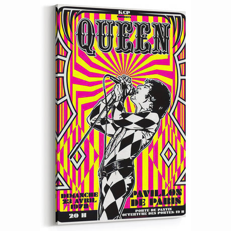 Queen Retro Poster Art - Bold Graphic Concert Print - Vintage Style