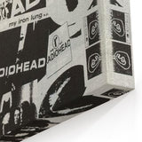 Radiohead Retro Poster - Black and White Collage - Vintage Music Art