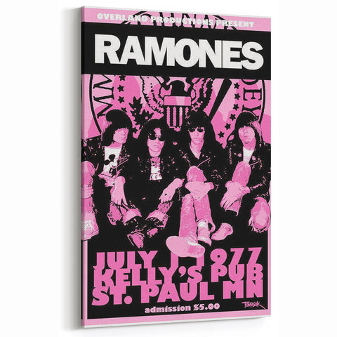 Ramones Retro Poster - 1977 Concert Art - Kelly's Pub St. Paul MN