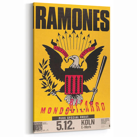 Ramones Retro Poster - Mondozero Tour 1992 - Vintage Concert Art
