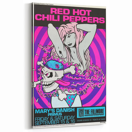 Red Hot Chili Peppers Concert Poster | Vintage Rock Wall Art