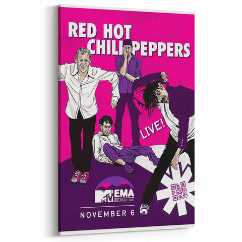 Red Hot Chili Peppers 2011 MTV EMA Poster | Vintage Rock Art