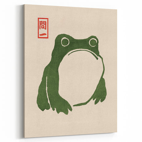 Vintage Frog Illustration - Japanese Animal Wall Art Print