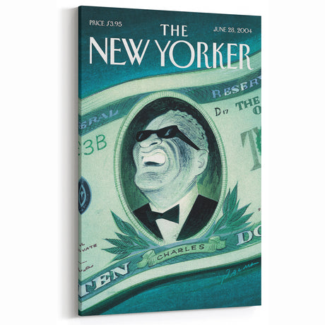 New Yorker Magazine Art - Ray Charles Dollar Bill Poster