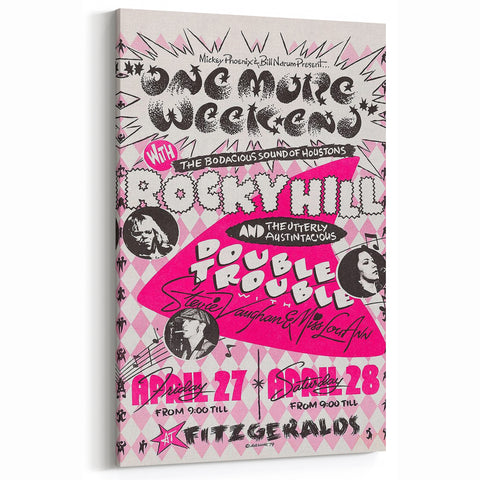 Retro Wall Art - Vintage Poster of Rocky Hill Band with Stevie Vaughan