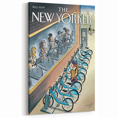 New Yorker Magazine Art - Cycling in the City Poster