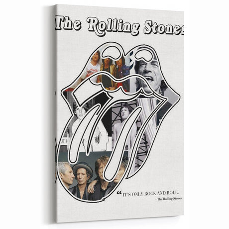 Rolling Stones Retro Poster - "It's Only Rock and Roll" Collage Art