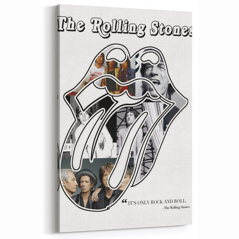 Rolling Stones Retro Poster - "It's Only Rock and Roll" Collage Art