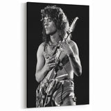 Eddie Van Halen Guitar Legend Poster - Vintage Black & White Art