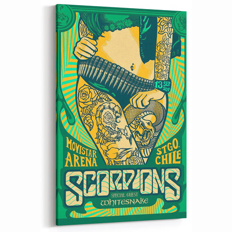 Scorpions 2016 Chile Concert Poster - Special Guest Whitesnake