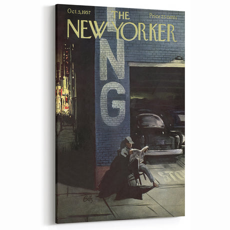 New Yorker Magazine Art - Nighttime NYC Poster