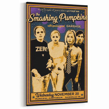 Retro Smashing Pumpkins Poster - Vintage Rock Wall Art