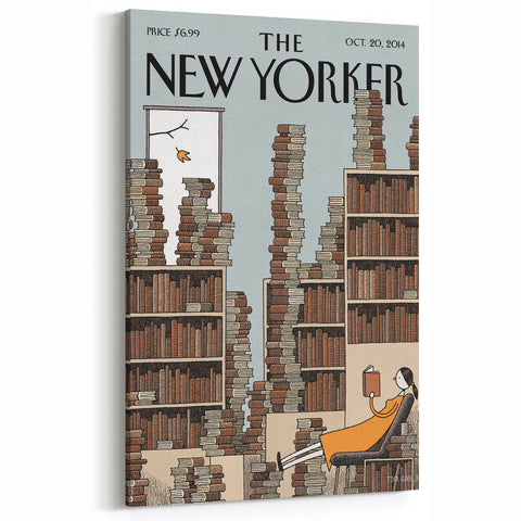 Classic New Yorker Cartoons Prints - Book Tower Illustration