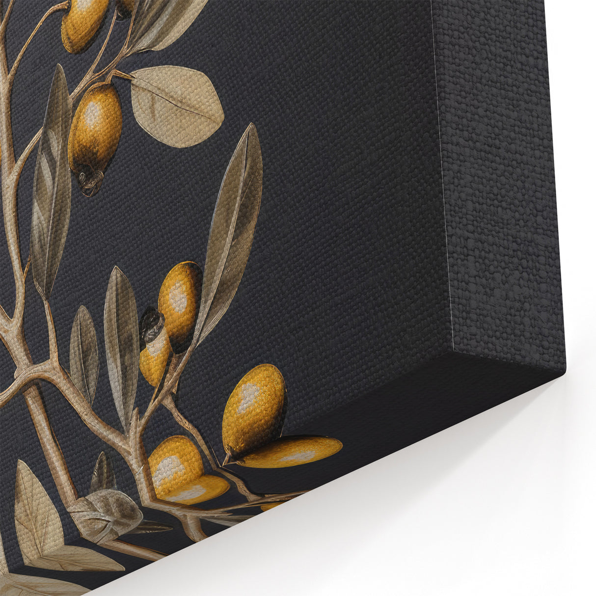Vintage Botanical Art Prints – Olive Branch with Golden Olives