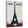 Eiffel Tower New Yorker Poster - 2015 Red Accent Paris Illustration Art