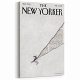 New Yorker Poster - 2013 Skier Cartoon Cover Art by Birgit Schössow