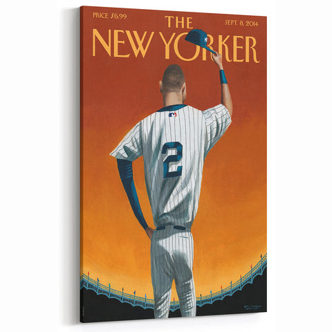 New Yorker Poster - 2014 Baseball Farewell Pinstripe Jersey Art