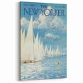New Yorker Poster - 1959 Sailboats at Sea Blue Sky Art Print