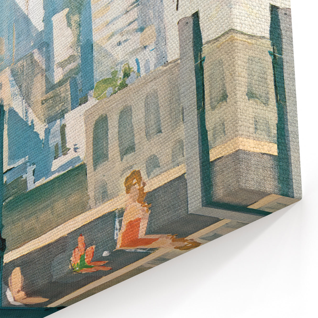 New Yorker Poster - 1963 Rooftop Summer Scene with City View Art