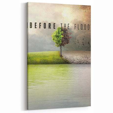 2010s Movie Poster Art – Vintage Before the Flood Climate Print