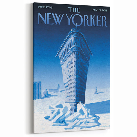 New Yorker Poster - 2015 Flatiron Building in Snow Art Print
