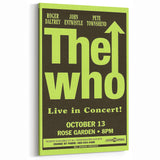 The Who 1968 Concert Poster – Vintage Rock Art, Rose Garden Show