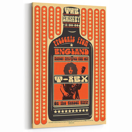 T. Rex 1971 Whiskey A-Go-Go Concert Poster – Vintage Rock Art