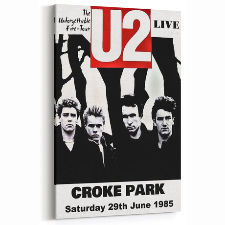 U2 1985 Unforgettable Fire Tour Concert Poster – Live at Croke Park