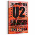 U2 Retro Poster Art - Vintage The War Tour 1983 Red Rocks Print