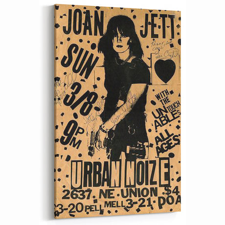 Joan Jett Retro Poster Art - Urban Noize Concert 1985