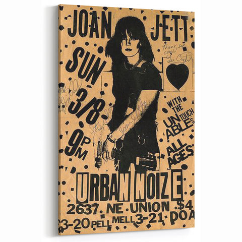 Joan Jett Retro Poster Art - Urban Noize Concert 1985