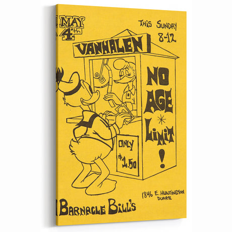 Van Halen 1974 Barnacle Bill’s Retro Poster - No Age Limit Show