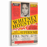 Whitney Houston 1980s Concert Poster - New Orleans Superdome