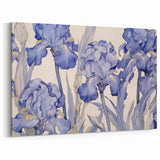 Vintage Botanical Art Prints – Blue Iris Flower Illustration