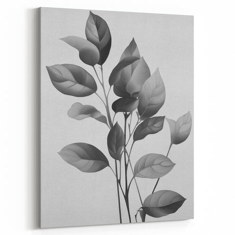 Vintage Botanical Art Prints: Monochrome Leaves